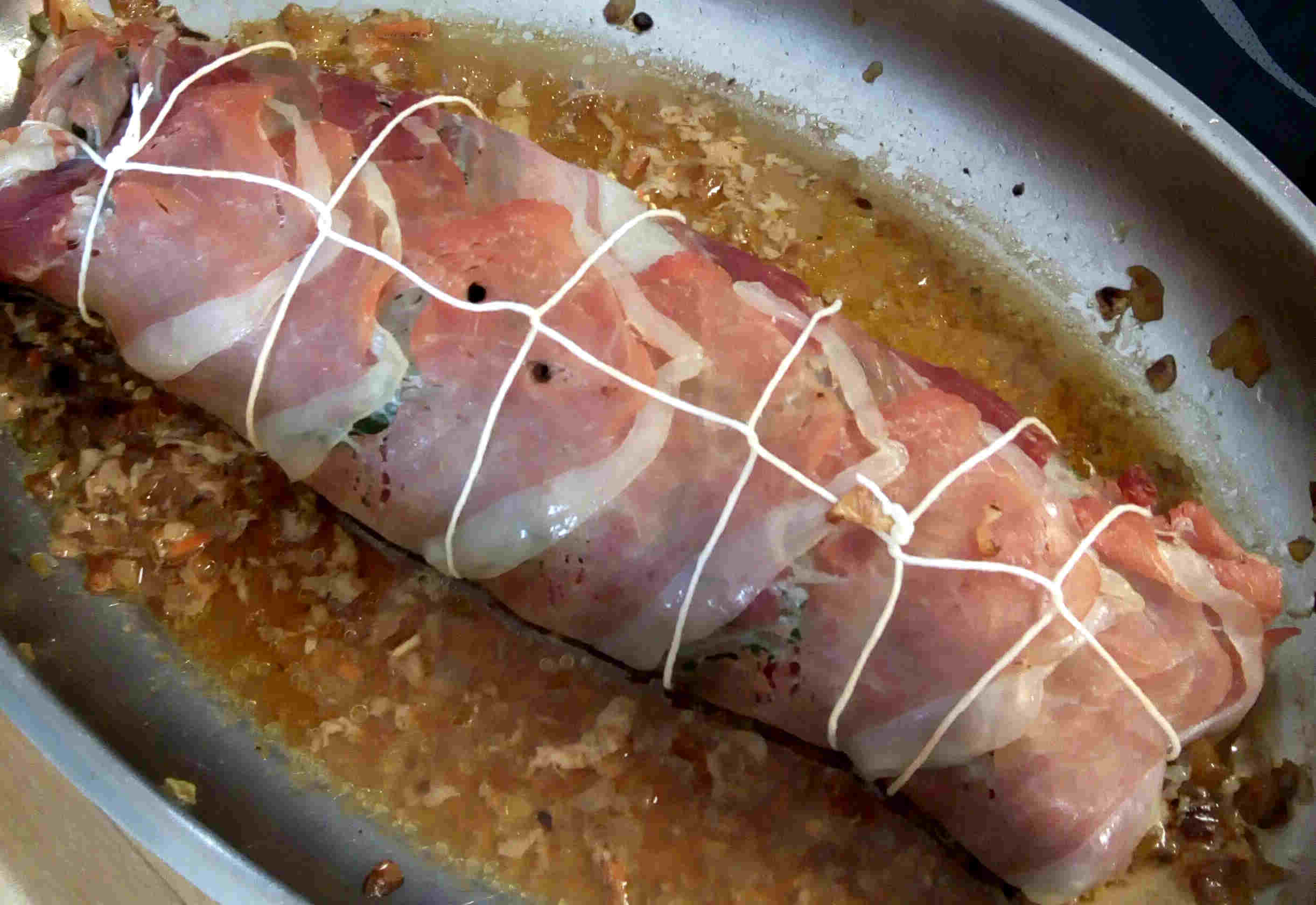 Schweinefilet im Bärlauch-Speck-Mantel Schweinefilet im Bärlauch-Speck-Mantel